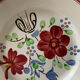 Niderviller earthenware old decorative plate numbered vintage