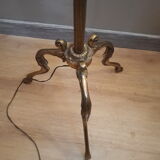 floor lamp bronze1960 a70 foot bronze label paris state very correct abatjour 38x20cm sending possible