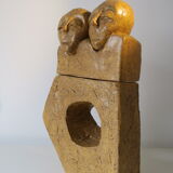 ceramic sculpture in two parts,