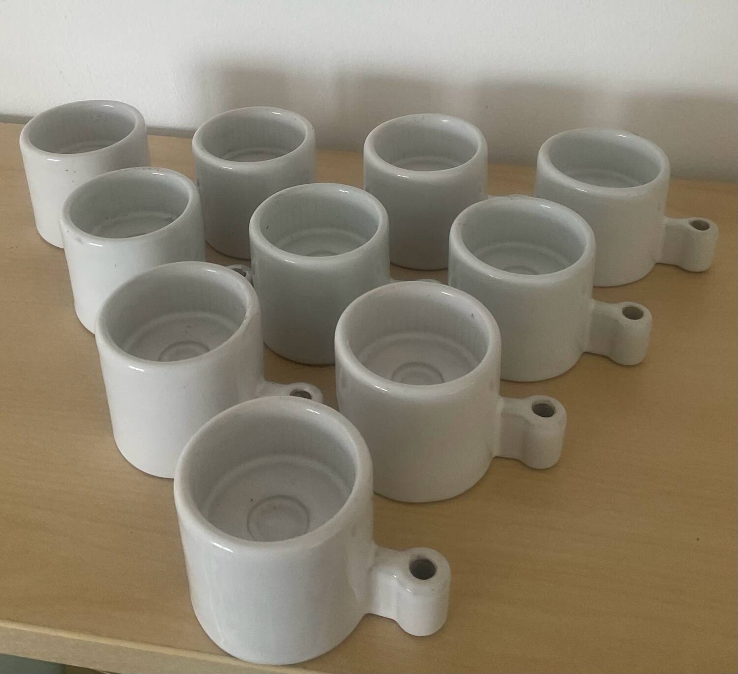 Set of 10 vintage candlesticks by Elhén Johansson