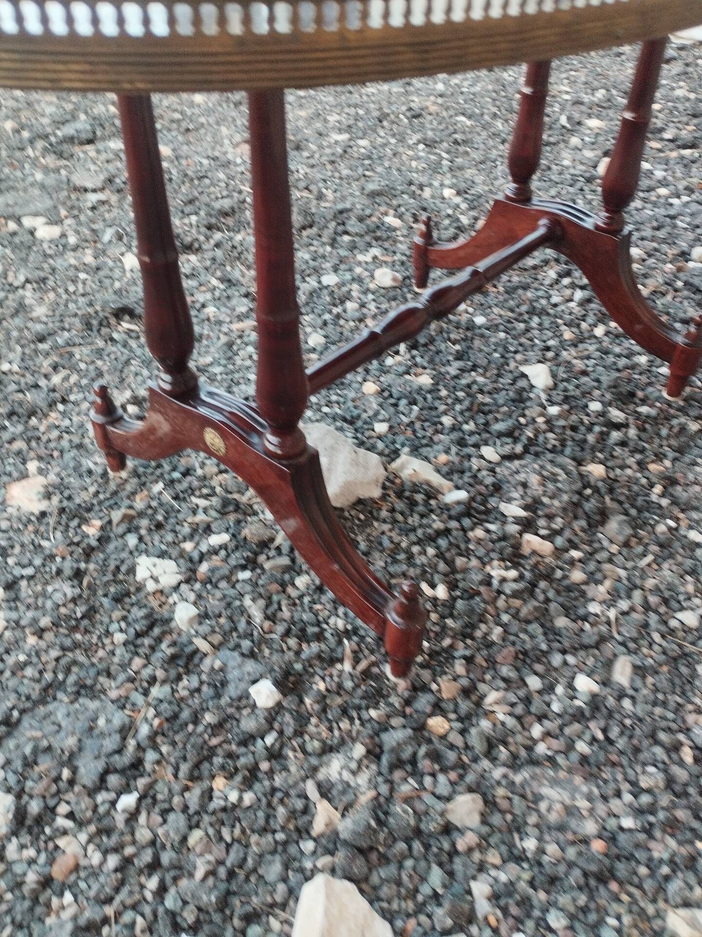 Vintage Louis XVI style wooden coffee table.