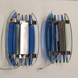 Two Veca wall lights, Italy, 1970s.
