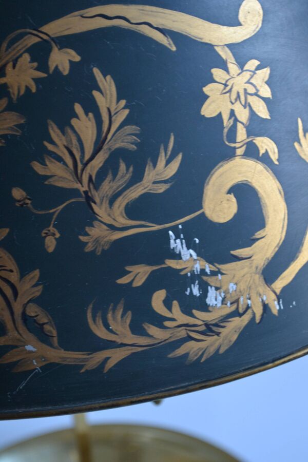 Grande lampe bouillotte 5 feux bronze style empire