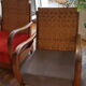 Fauteuil en teck et rotin style colonial indonésien