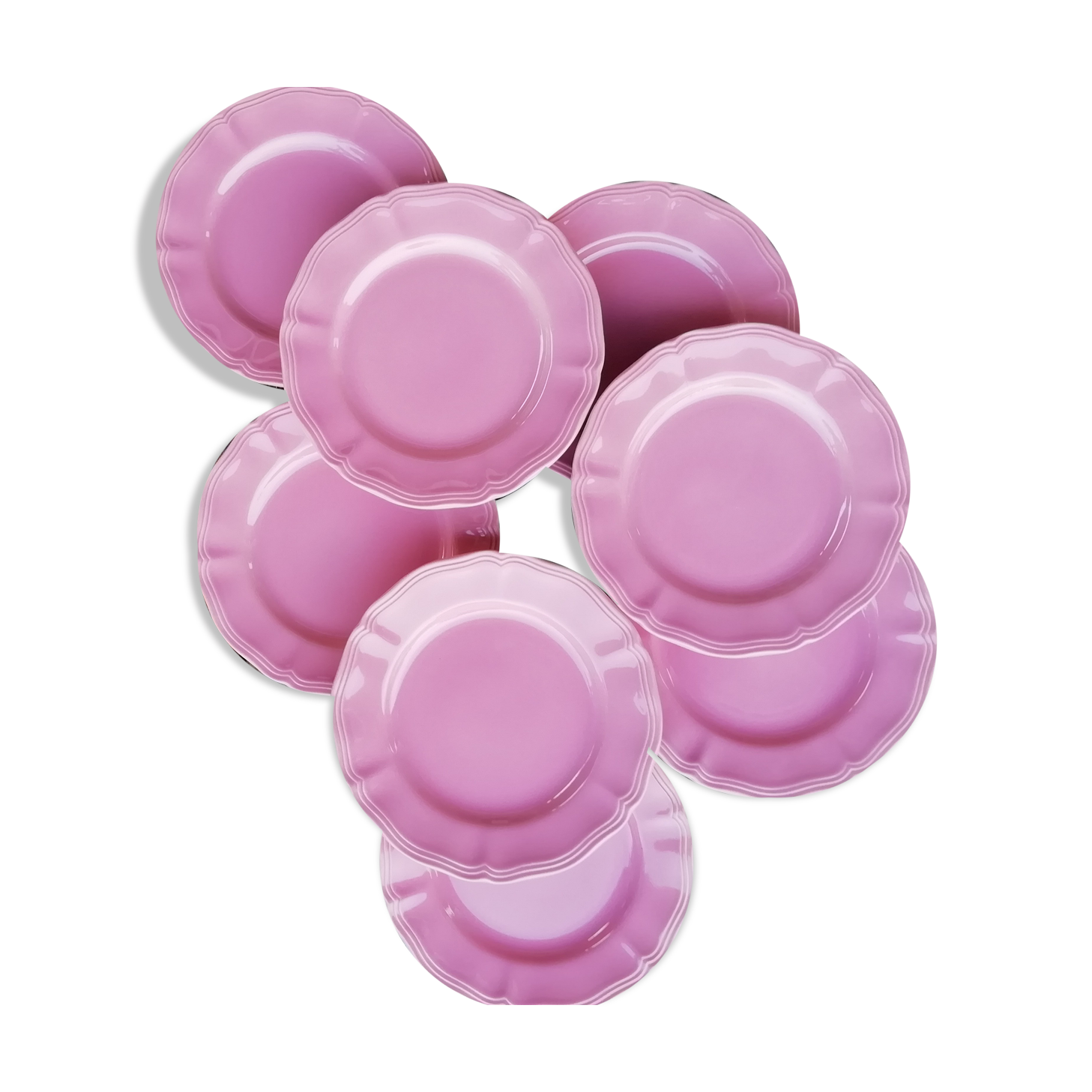 Saline pink dessert plates