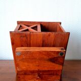 Small vintage teak revolving bookcase