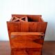 Small vintage teak revolving bookcase