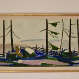 Winter day in the garden by Kåge Liefwendal 1960s