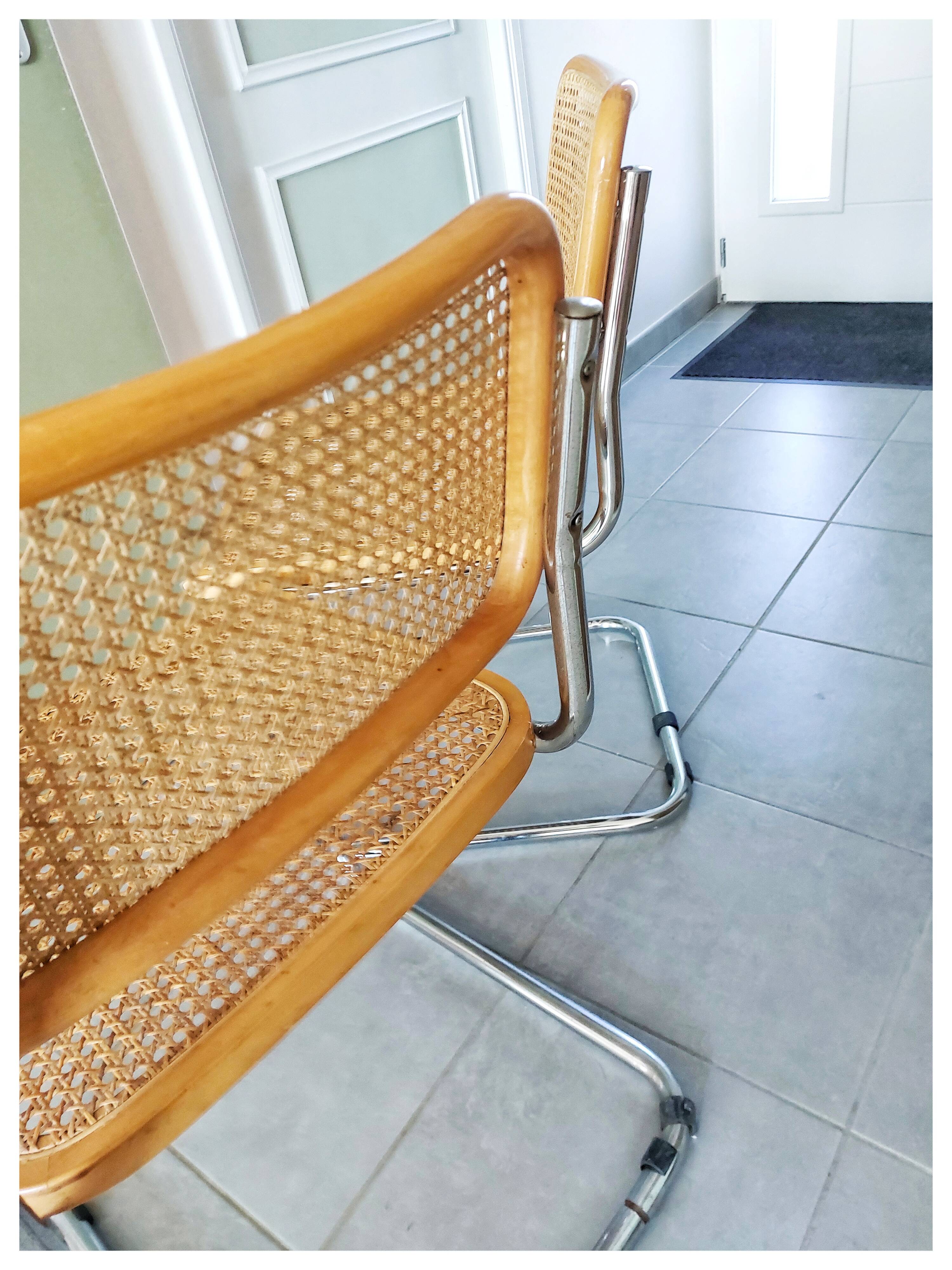 Lot of 2 Marcel Breuer B32 chairs