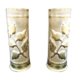 Paire de vases en laiton