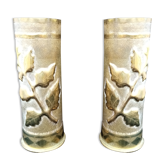 Old pair of brass vase