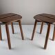 Pair of wooden stools by Pierre Gautier Delaye, France, 1960s