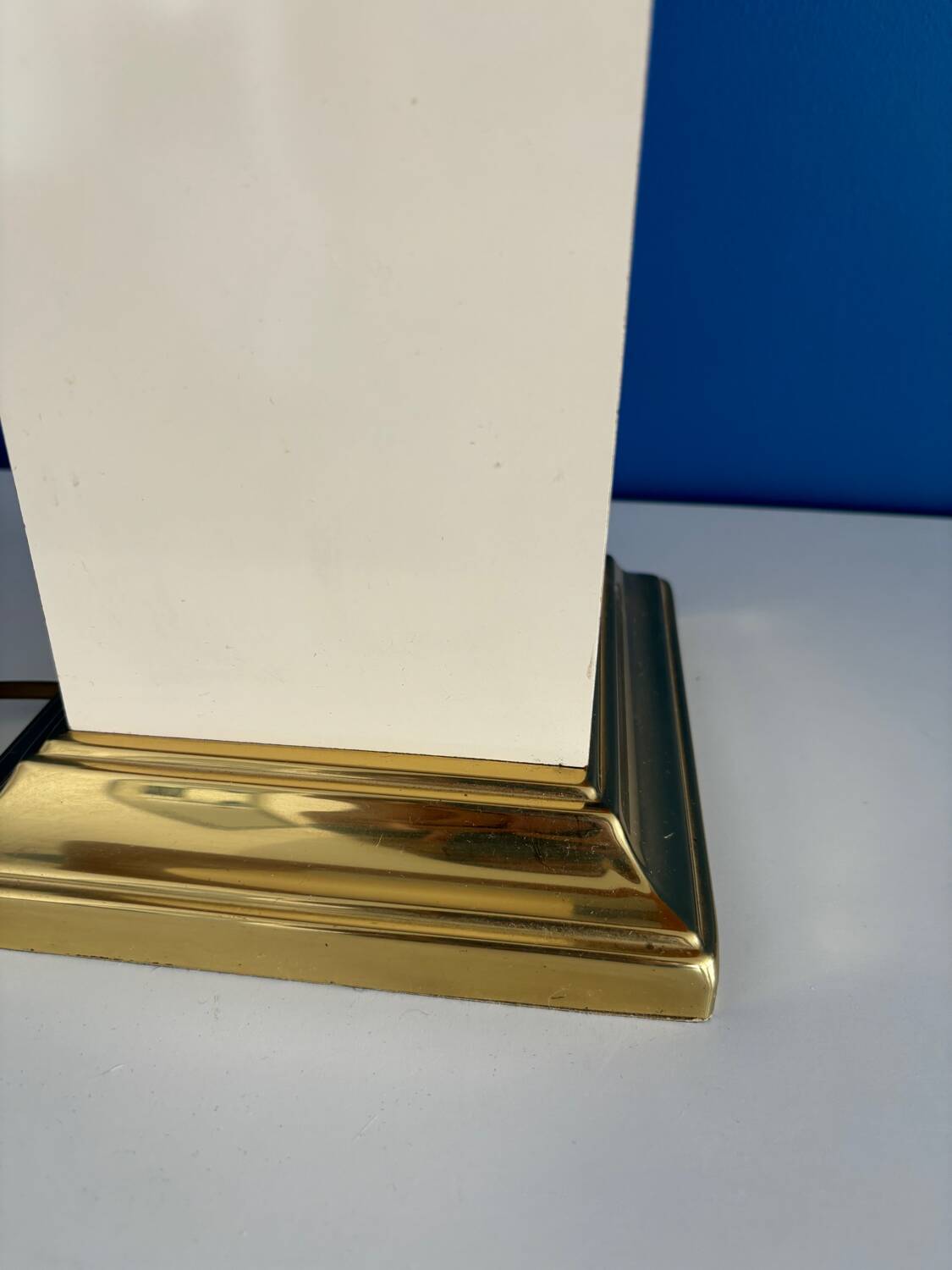 Grande lampe rectangle années 70 doré