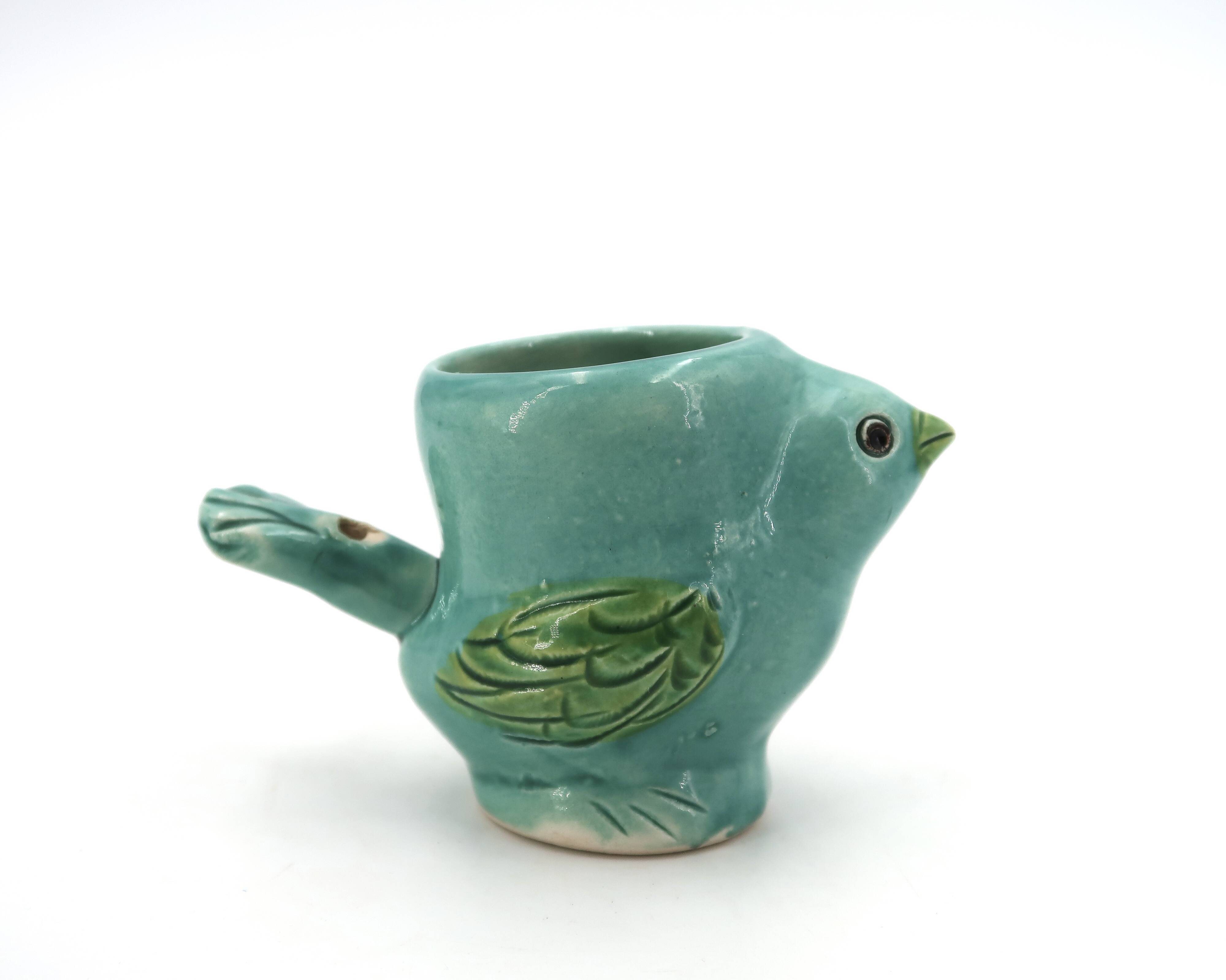 Two bird-shaped ceramic egg cups, 1970s