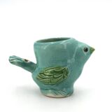 Two bird-shaped ceramic egg cups, 1970s