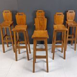 Mid century brutalist bar stools, 1960s