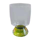 Flared vase made of bubbled glass