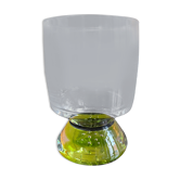 Flared vase made of bubbled glass