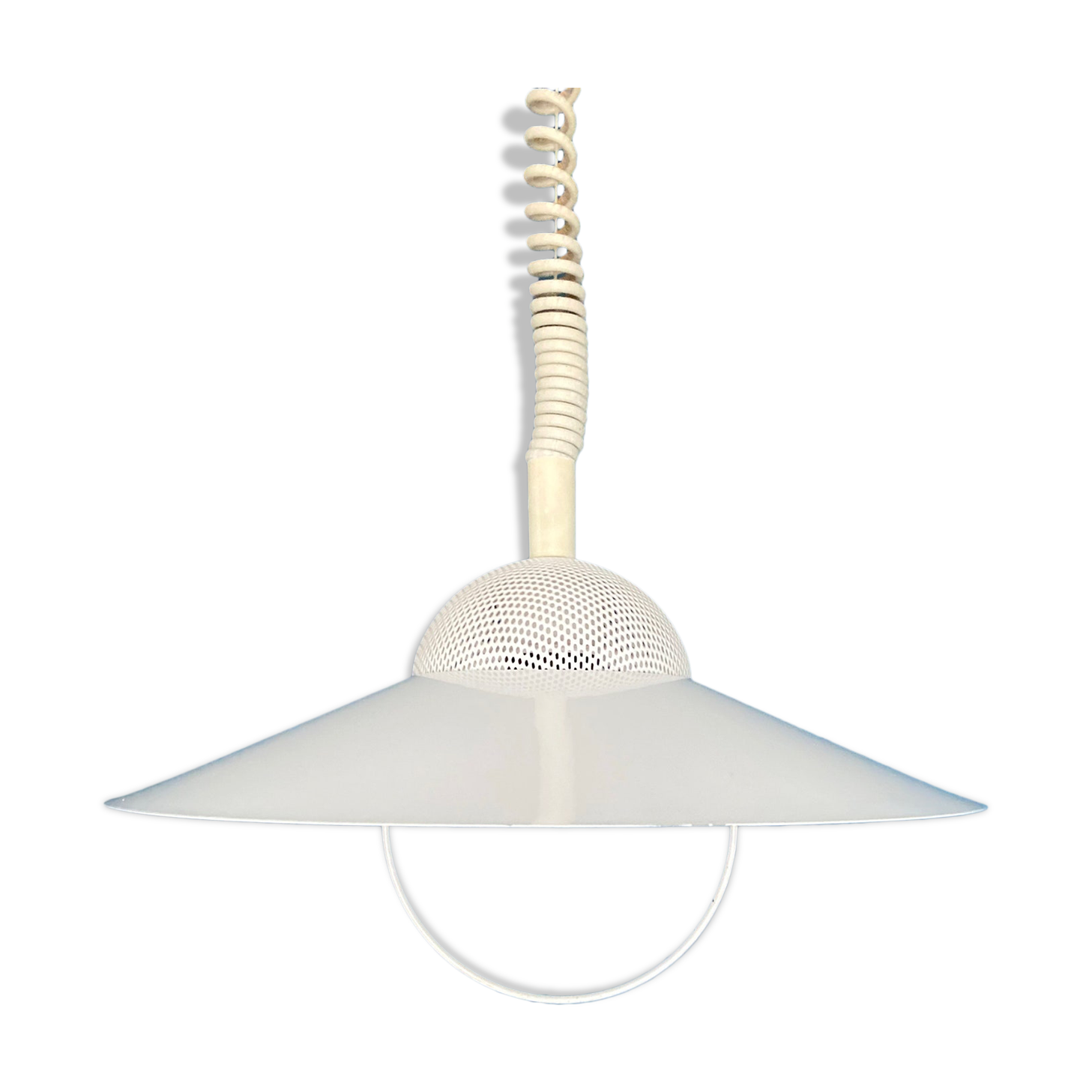 Vintage white vintage pendant with a perforated top