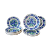 6 flat plates and 6 hollow plates Vloclawek Poland Hand painted