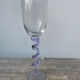 4 large, multicoloured, twisted champagne flutes