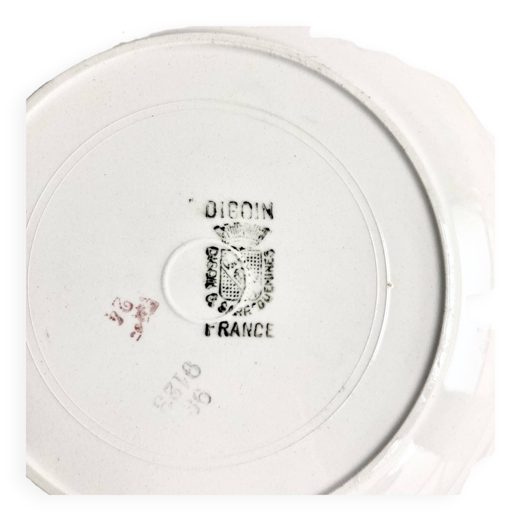 6 Digoin soup plates