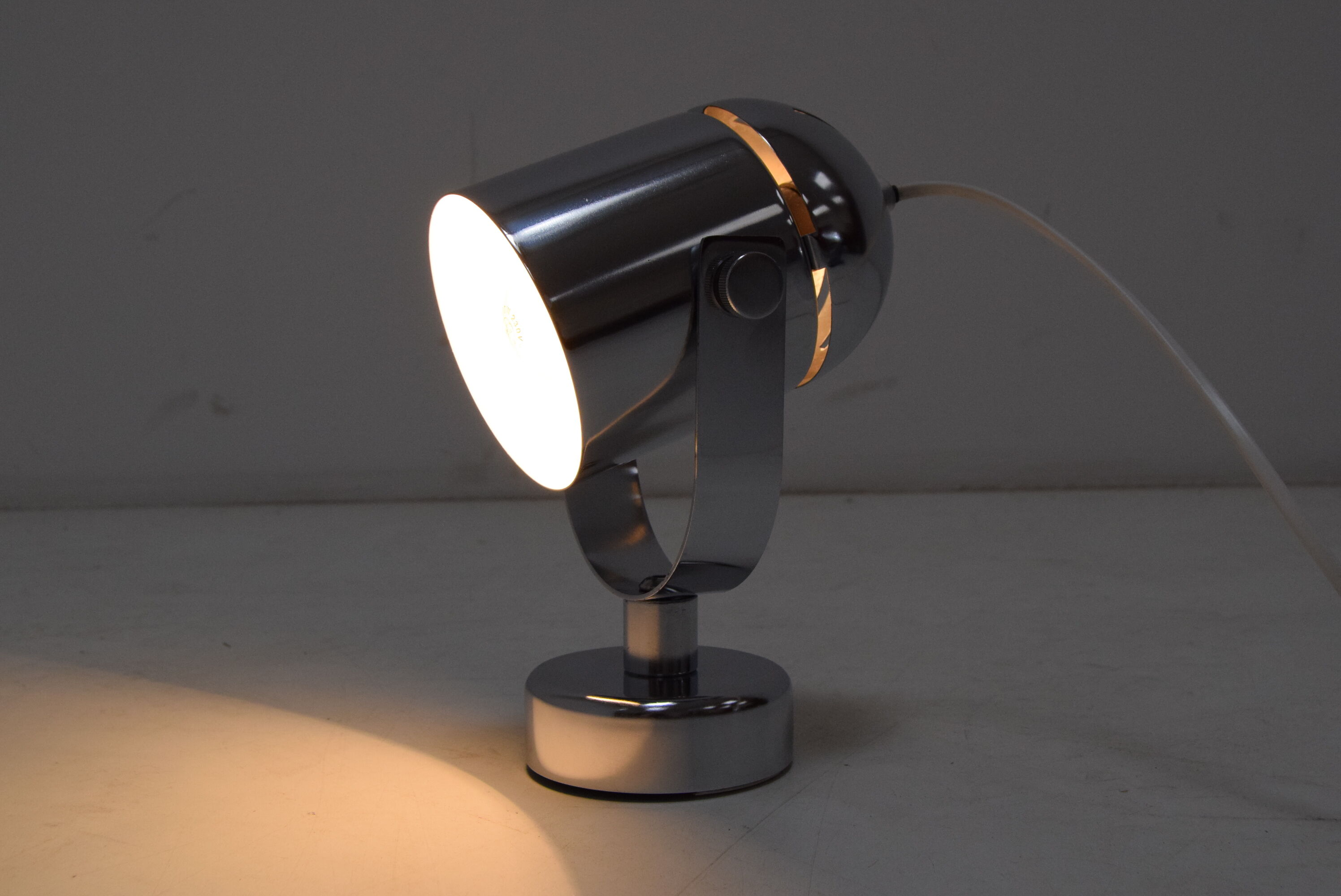 Mid-century Chrome Wall Lamp, by Stanislav Indra for Combi lux, 1970’s.