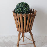 Rattan plant holder
