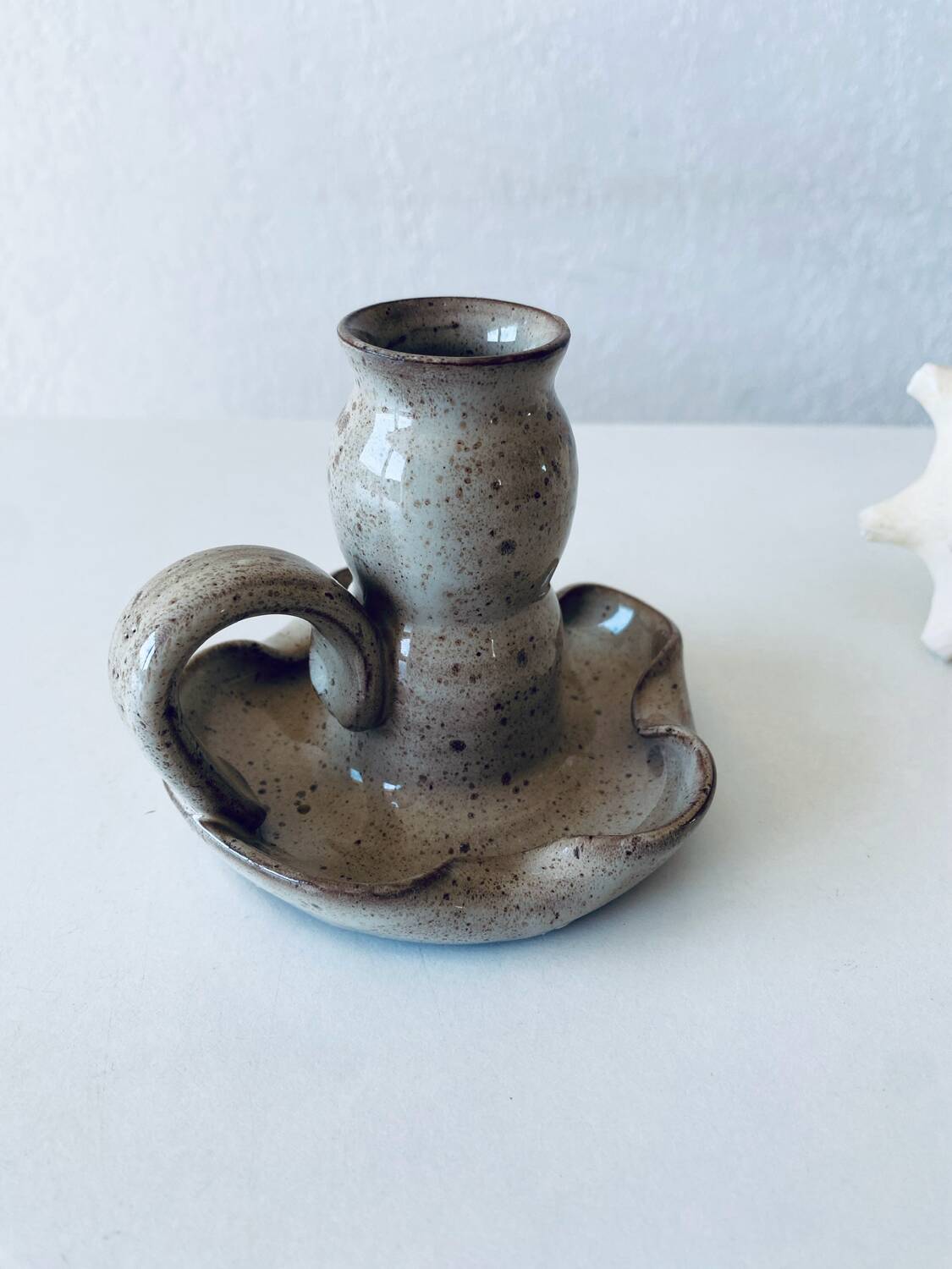 Ceramic candle holder signed Vallauris