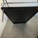 Old vintage leather and tubular metal sofa, design 70s