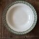 Set of 12 green patterned soup plates, Badonviller earthenware