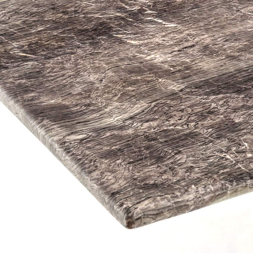 Vintage dining table. Gray marble. Italy, 90s