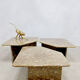Vintage Italian marble low pull-out table