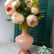 Large pink opaline vase