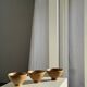 Set of 3 vintage mini bowls on foot, stoneware on pedestal H9 D10.