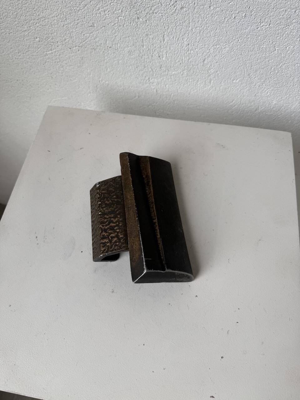 Brutalism bronze door handle