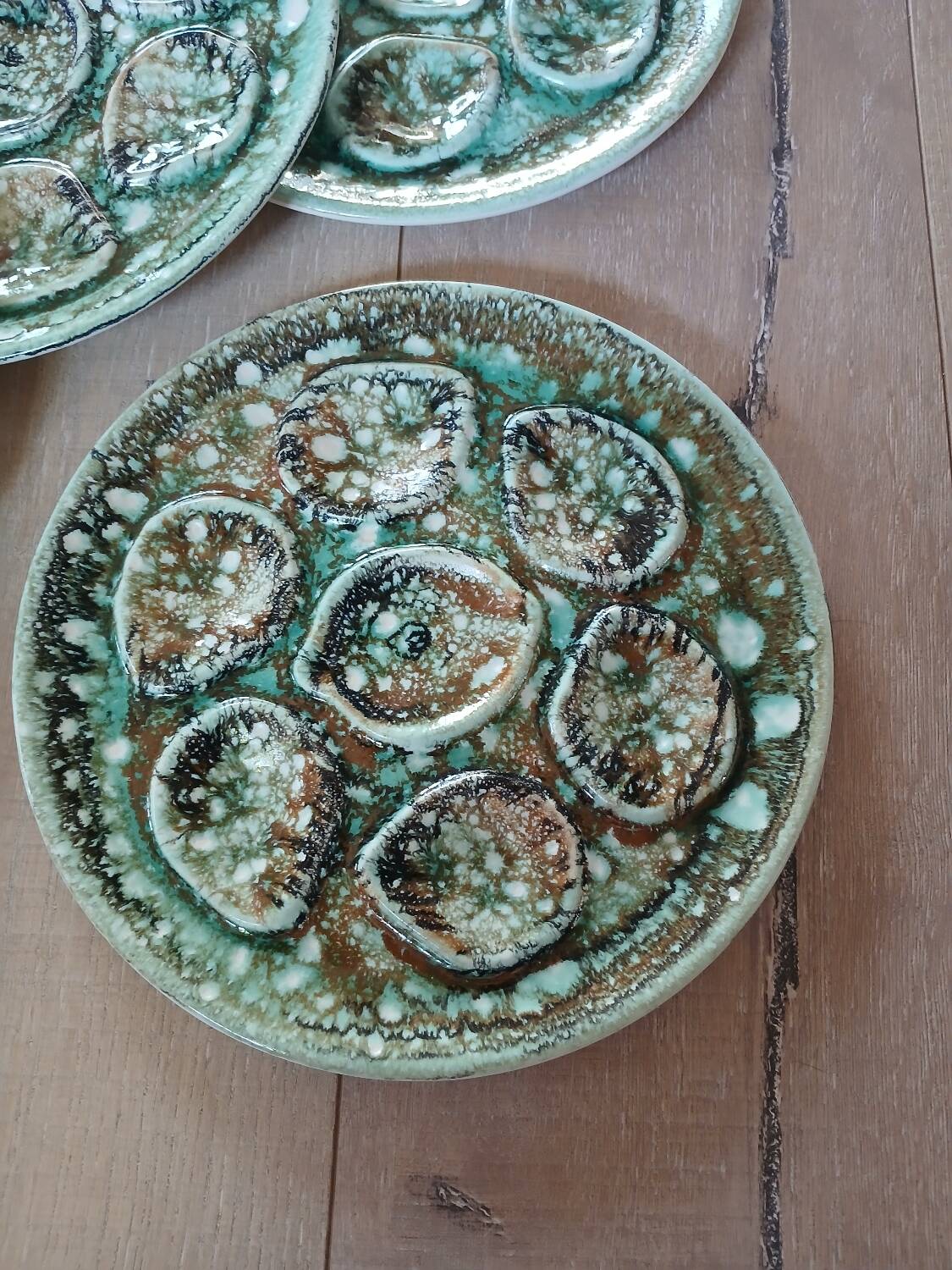 5 old Niderviller oyster plates