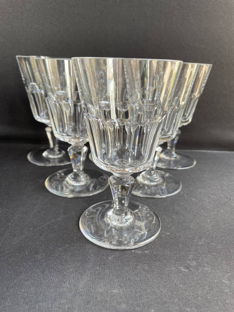 6 Baccarat Missouri red wine glasses - 20th century