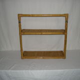 Rattan wall shelf - 60s bamboo