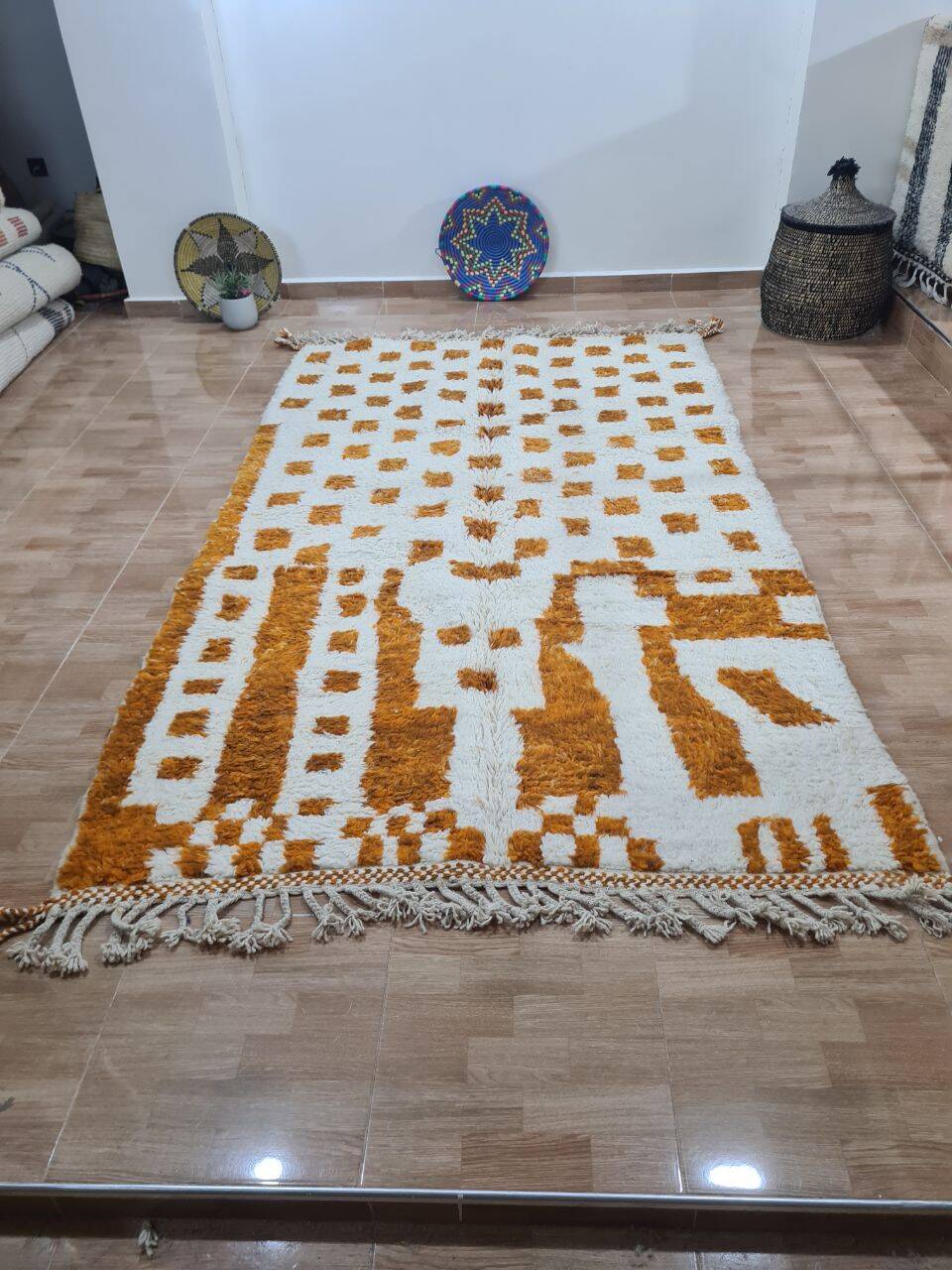 Mrirt handmade wool Berber rug 250 X 150 CM