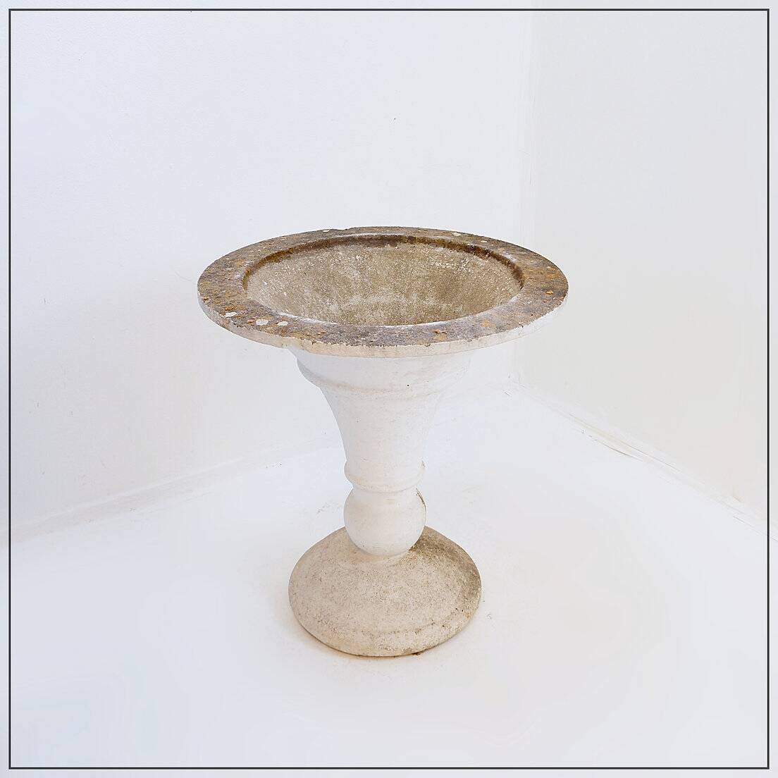 Mid-Century Style Outdoor Stone Planter