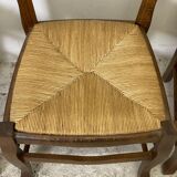 Ensemble de 6 chaises paillées vintage