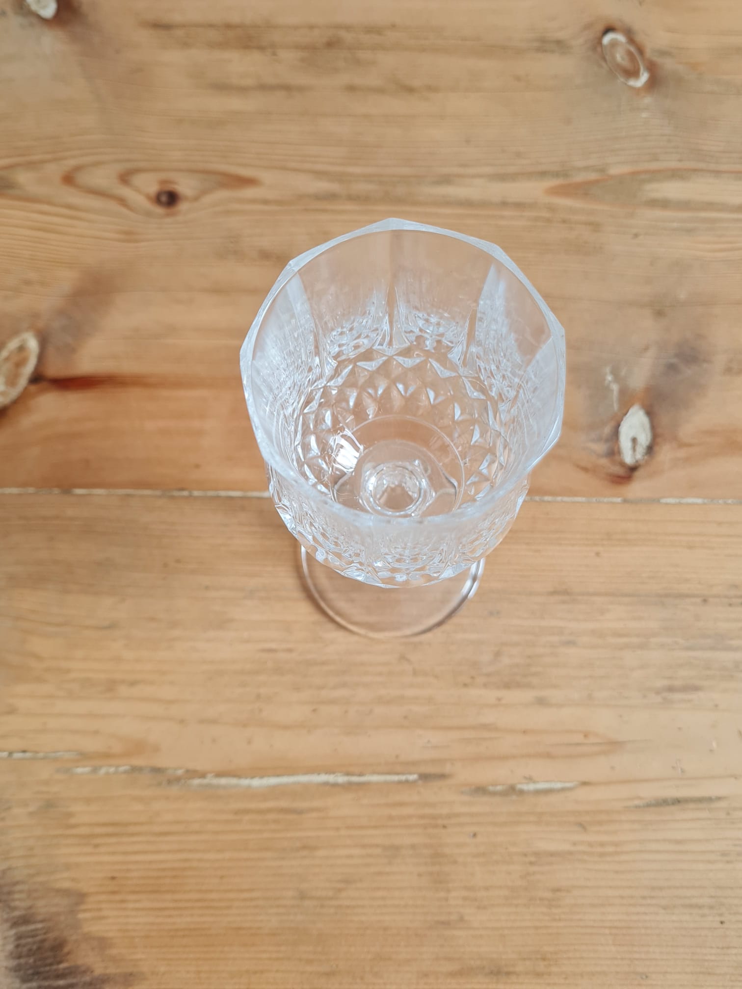 service of 6 Longchamp crystal wine glasses