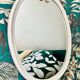 Vintage white ceramic mirror