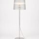 Transparent designer floor lamp – Kartell style – pleated lampshade
