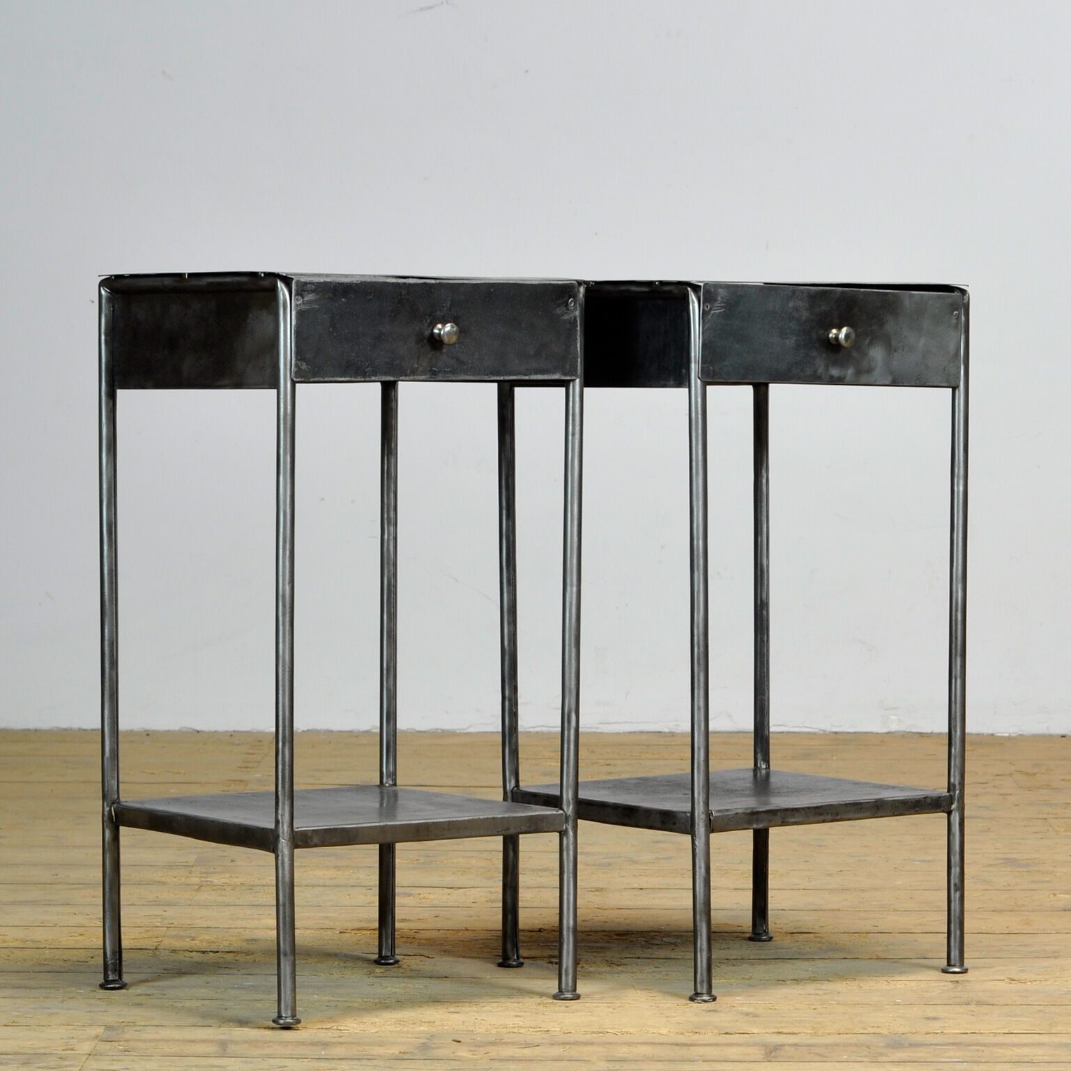 Set Iron Nightstands, 1910's