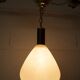 Mid-century suspension, brass, striped glass.
