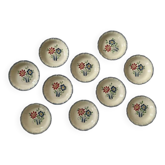 “Paule” plates Digoin Sarreguemines