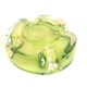 Green anise crystal ashtray Val St Lambert 70s Diameter 16.6 cm