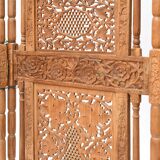 Indian four-leaf wooden screen
